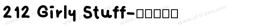 212 Girly Stuff字体转换